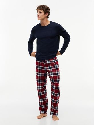 Tommy Hilfiger Mens Flannel Sleep Pant - Cinnabar Red - XL