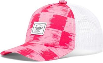 Herschel Whaler Trucker Hat in Check Yourself Raspberry at Nordstrom, Size 6-18 M