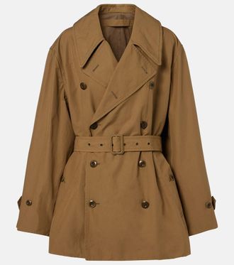 Christophe Lemaire Oversized cotton cropped trench coat