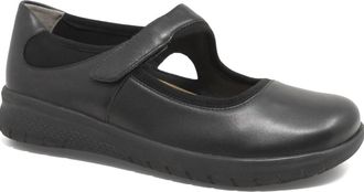 Ziera Womens Silvani-Xf Casual Mary Jane Shoes In Black-Black Sole Leather