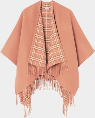 Burberry Reversible Check Wool Cape