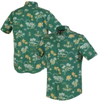 Reyn Spooner Mens Reyn Spooner Green Green Bay Packers Throwback Kekai Performance Button-Down Shirt at Nordstrom, Size Xxx-Large