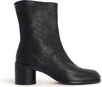 Maison Margiela Tabi Black Lear Boots de tobillo