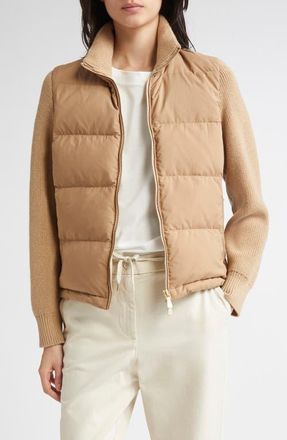 Eleventy Down Puffer Jacket in 02 Sand at Nordstrom, Size X-Small