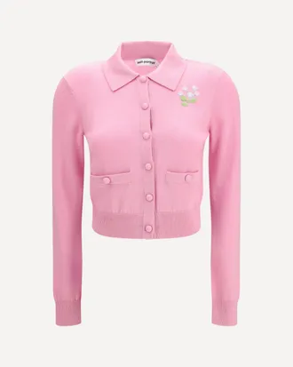 Self Portrait Floral embroidered knit Cardigan Female M