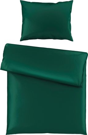Novel Bettw&auml;sche, Dunkelgr&uuml;n, Textil, Uni, 140x200 cm, pflegeleicht, atmungsaktiv, schadstoffgepr&uuml;ft, Heimtextilien, Bettw&auml;sche & Leint&uuml;cher, Bettw&auml;sche, Sa