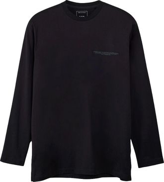 adidas Y-3 Logo Long Sleeve T-shirt Asia Sizing Black JE9280