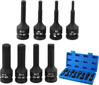 OEM Juego De 8 Vasos Para Llave De Impacto Con Puntas Desde M5 Hasta M18