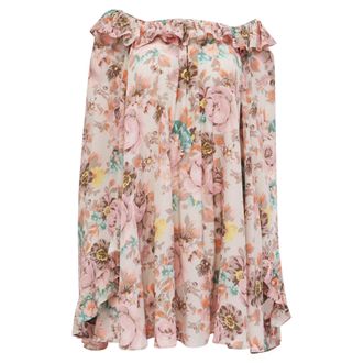 Chlo&eacute; Ruffled Mini Dress In Floral Print Silk
