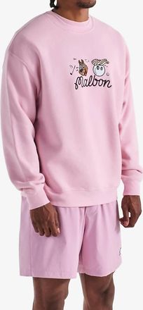 Malbon Golf Two Man Scramble Crew Fleece Sweatshirt In Pink