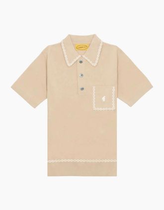 Gabicci Vintage 1973 Mens Gabicci Vintage Alexander Polo Shirt Sandstone - Cream - Size: 44