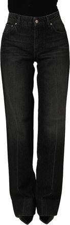 Dolce & Gabbana Womens Black Cotton Stretch Straight Denim Jeans Polyester Elastane Clothing