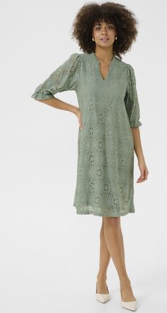 Culture Jurk Relaxed fit green