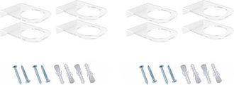 OEM Paquete De 8 Soportes De Pared Acr&iacute;licos Para Baloncesto, Soporte De Exhibici&oacute;n De F&uacute;tbol, Estante Transparente Para Guardar Balones