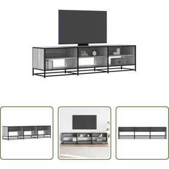 vidaXL vidaXL Mobile TV in metallo - Mobile Porta TV Grigio Sonoma 180x40x46 cm in Truciolato