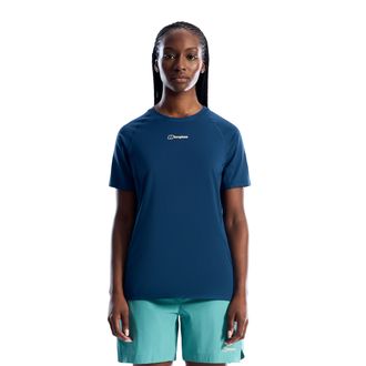 Berghaus T-Shirt BERGHAUS BOWBURN TECH TEE AF, Damen, Gr. XXL, hale navy, Jersey, Obermaterial: 94% Polyester, 6% Elasthan, normal, Rundhals, Shirts T-Shirt, m