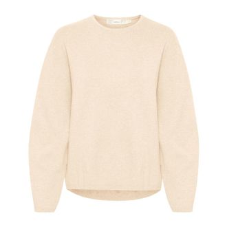Inwear Zachte Gebreide Pullover Haze Melange - Dames - Ronde hals truien - Beige - XL - Katoen - Truien & Vesten