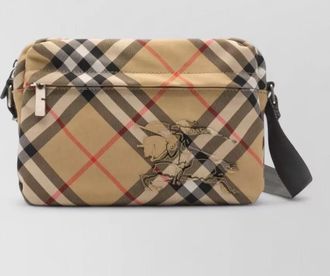 Burberry check pattern shoulder bag adjustable strap