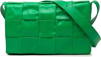 Bottega Veneta Pre-owned Bottega Veneta Small Paper Calfskin Intrecciato Cassette Crossbody Ladies 736UALYGNJ32PVPB