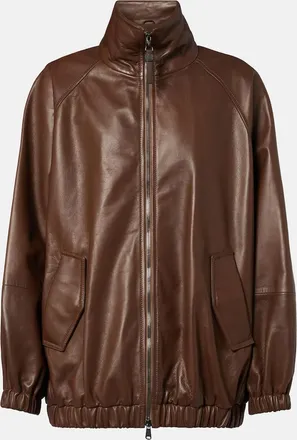 Brunello Cucinelli Monili leather jacket