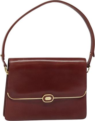 Bally Vintage Shoulder Bag Leather Leather Shoulder Bag Bag (Pre-Owned)