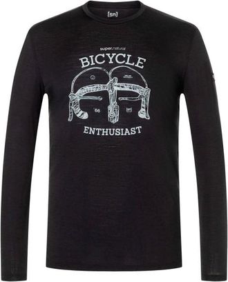 super.natural Bike Enthusiast L/S Merinolongsleeve f&uuml;r Herren | schwarz