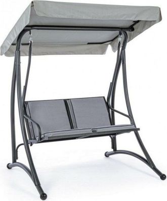 BIZZOTTO Mecedora Biplaza Acero Antracita Grely 145x120x H185 Cm