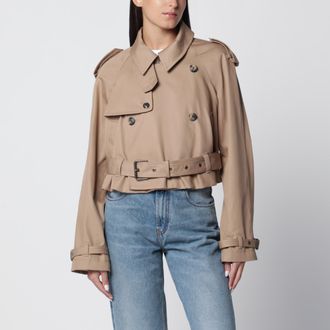 J.W.Anderson Trench corto in cotone beige