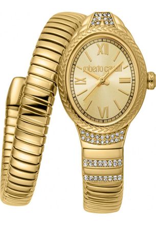 Roberto Cavalli Womens RC5L151M0035 Ladies Crest Watch - Gold - One Size