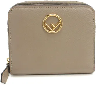 Fendi Beige Leather Wallet (Bi-Fold) (Pre-Owned)