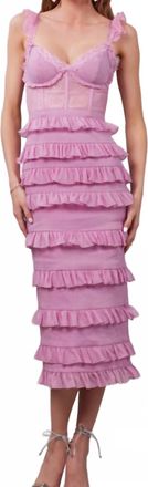 V. Chapman Womens The Fiorenza Dress In Mauve Mist