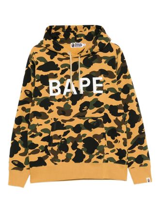 A Bathing Ape camo-print cotton hoodie - Yellow
