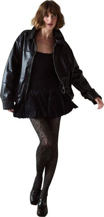 Penti Zebra Leopard Pattern Fashion Tight I Dark Grey Color I 2 Size (S-M/L-XL) I 50 Den (UK, Alpha, S, M, Regular, Regular)