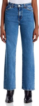 Re/Done Westley High Rise Ankle Jeans In Blue Mere