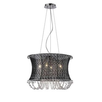 Netlighting Lanzo Pendant Round 4 Light E14 Black ChromeCrystal