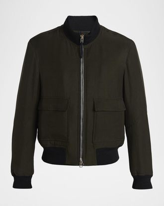 Tom Ford Men & apos;s Flap-Pocket Bomber Jacket