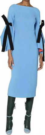 Roksanda Ilincic Calispi Crepe Dress In Cielo