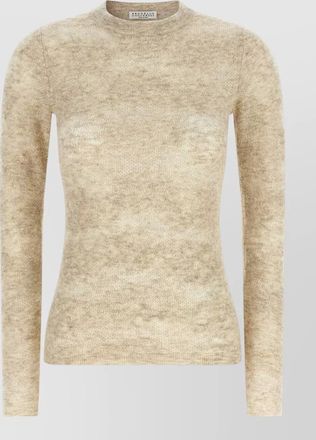 Brunello Cucinelli silk-blend floral-lace knit sweater