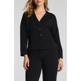 Spanx AirEssentials Button Front Cardigan in Very Black at Nordstrom, Size X-Small