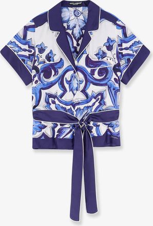 Dolce & Gabbana Camicia in seta con stampa Maiolica - DOLCE & GABBANA - gender_Woman