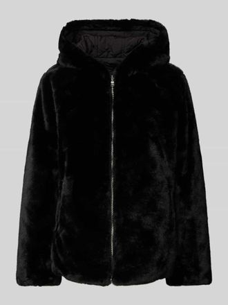 Lauren Ralph Lauren Jacke aus Kunstfell mit Kapuze in Black, Größe L