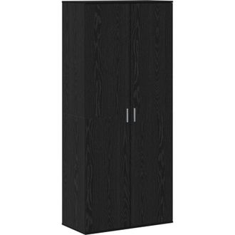 vidaXL Vidaxl - Highboard Roble Negro 80 X 39 X 178 Cm Madera Contrachapada