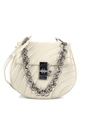 Chloé Drew Bijou Quilted Leather Small crossbody bag - Beige