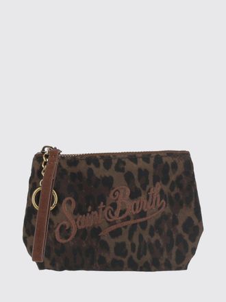 MC2 Saint Barth Pochette portachiavi Aline in cotone cerato con motivo tartan