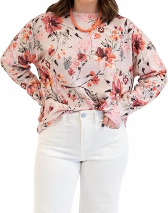 Fate Anna Floral Sweater In Pink