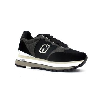 Liu Jo Maxi Wonder 57 Sneaker - Dames - Schoenen - Zwart - Maat: 35 EU Leer