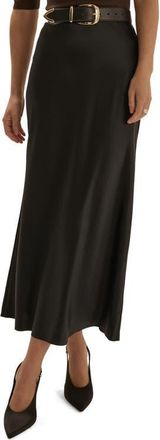 Favorite Daughter The Favorite Silk Blend Skirt in Black at Nordstrom, Size X-Large