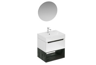 Puma Naturel Conjunto De Ba&ntilde;o Con Lavabo Que Incluye Grifo Lavabo, Ca&ntilde;o Y Sif&oacute;n Naturel Stilla, Blanco Brillante (ksetstilla011)
