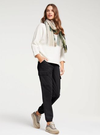 Heine Jogger Pants HEINE, Damen, Gr. 34, Normalgr&ouml;ssen, schwarz, 70% Baumwolle, 25% Polyester, 5% Elasthan, unifarben, lang, Hosen Jogger Pants