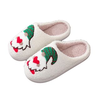 Generic Christmas Slippers for Women Men Lightweight Memory Foam Fluffy Slippers Warm Cozy Plush Fuzzy Cushion Shoes Slip-on for Indoor and Outdoor